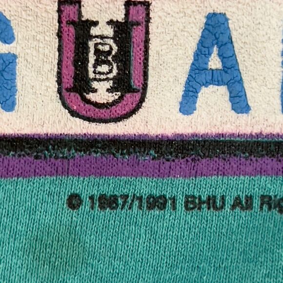 Vintage 80s/90s Ross Beverly Hills University Jaguars Teal Sweatshirt - One Size - Picture 3 of 7